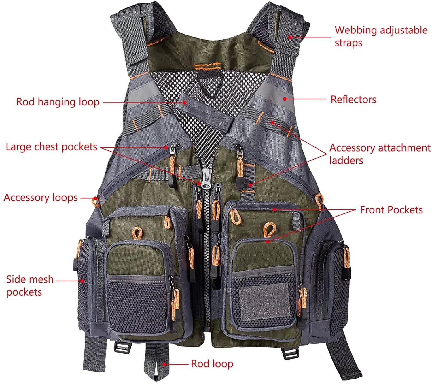 Bassdash Lightbare Breathable Fishing Vest - Fish & Cheaps | Fishing & Outdoor Gear