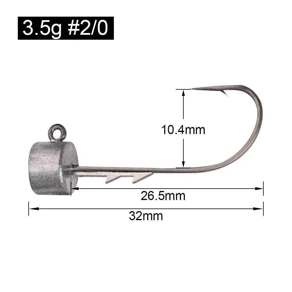 Spinpoler Ned Rig Jig Heads – Ultra-Sharp Barbed Precision - Fish & Cheaps | Fishing & Outdoor Gear