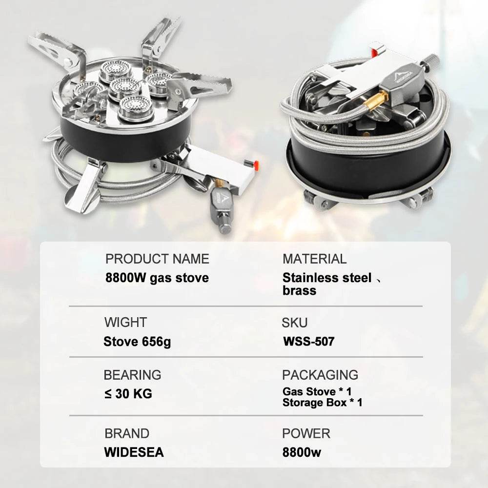 Widesea 8800W Portable Camping Gas Stove - Fish & Cheaps | Fishing & Outdoor Gear