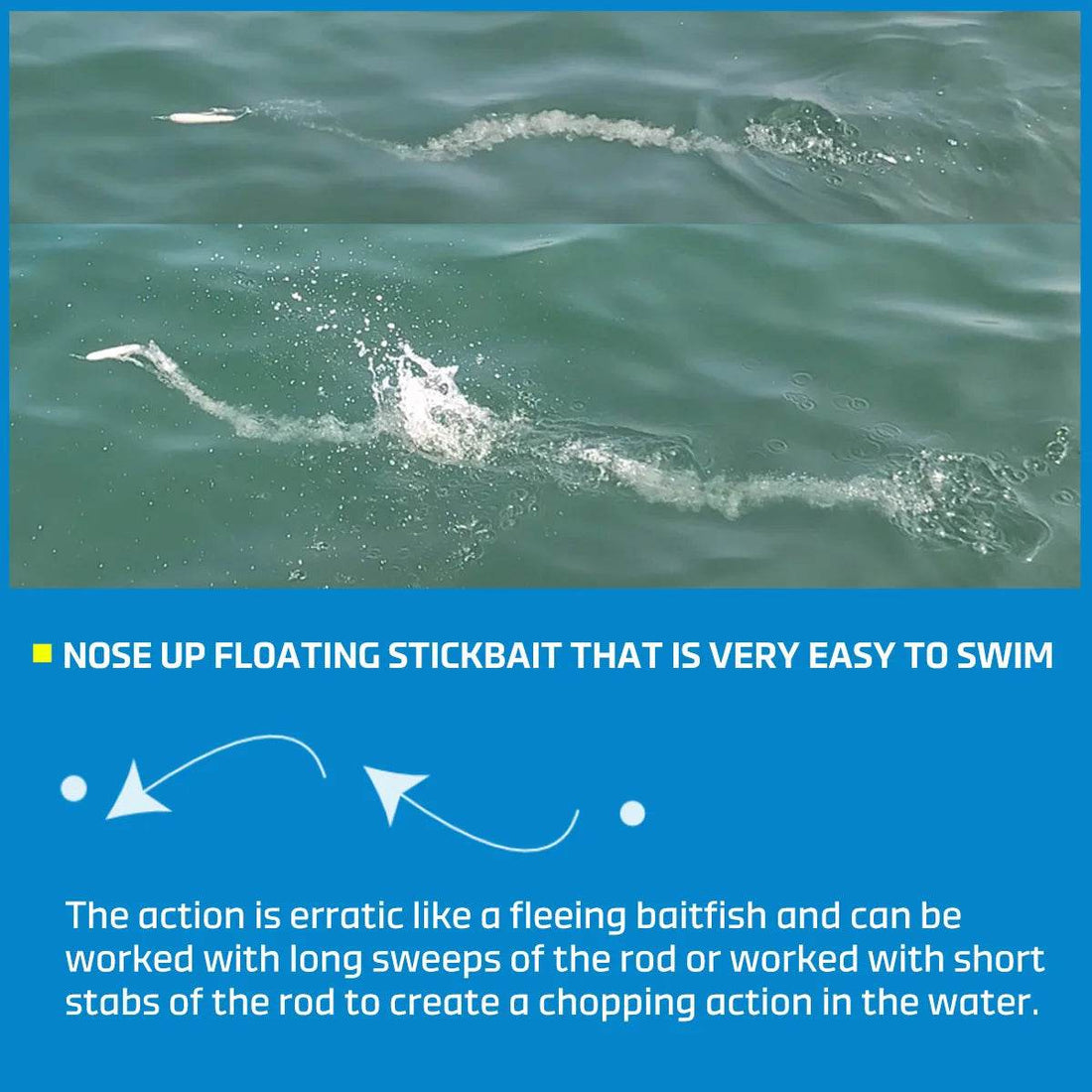 NOEBY Blue Vortex 160mm Floating Stickbait - Fish & Cheaps | Fishing & Outdoor Gear