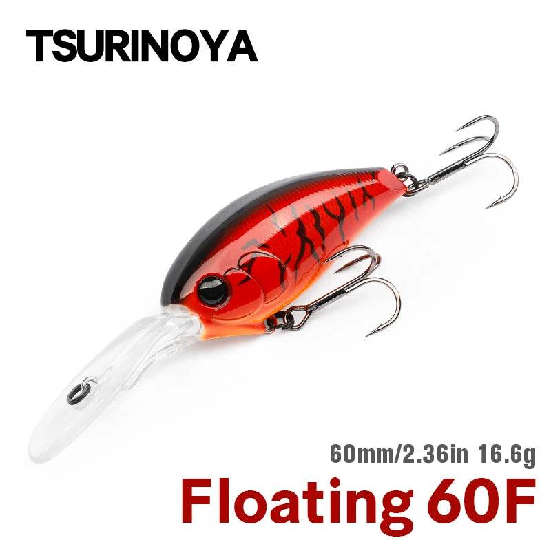 TSURINOYA 60F Crankbait – Long Casting Floating Lure - Fish & Cheaps | Fishing & Outdoor Gear