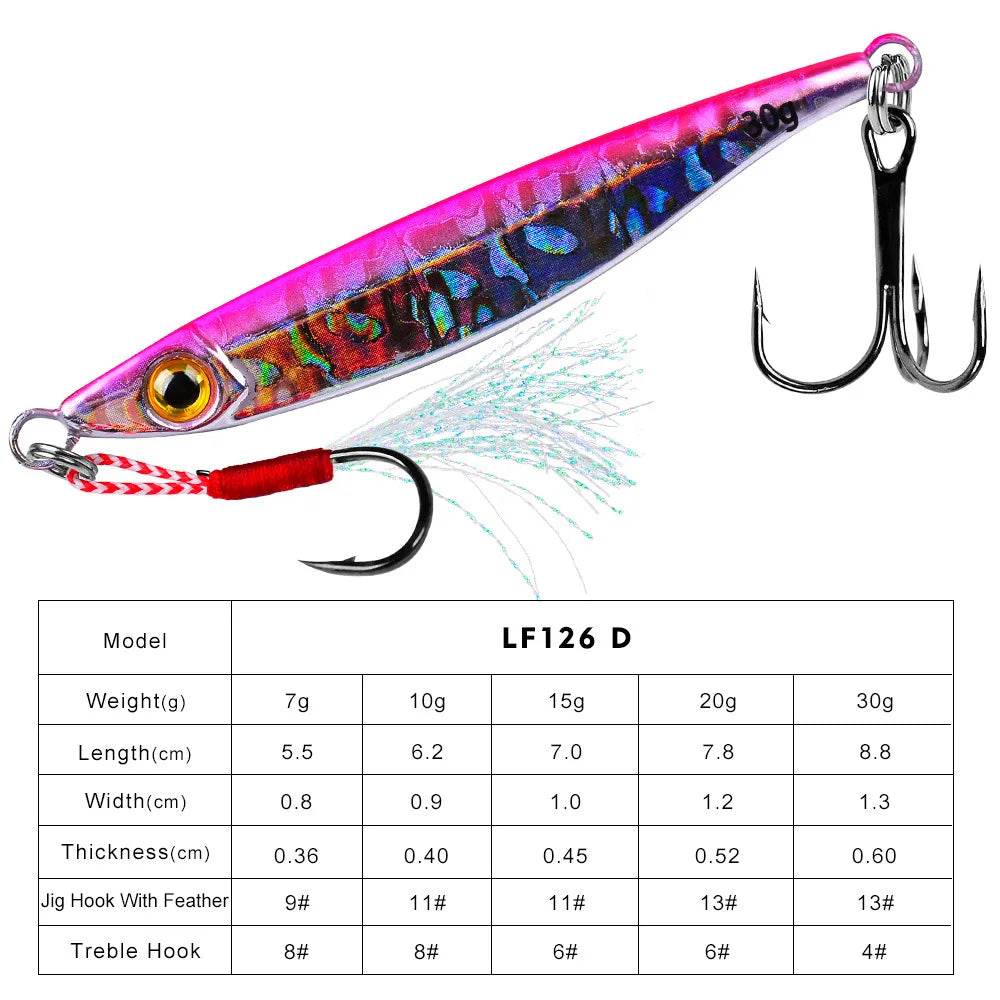 PROBEROS Japen Metal Cast Jig Spoon – Luminous Jigging Lure - Fish & Cheaps | Fishing & Outdoor Gear