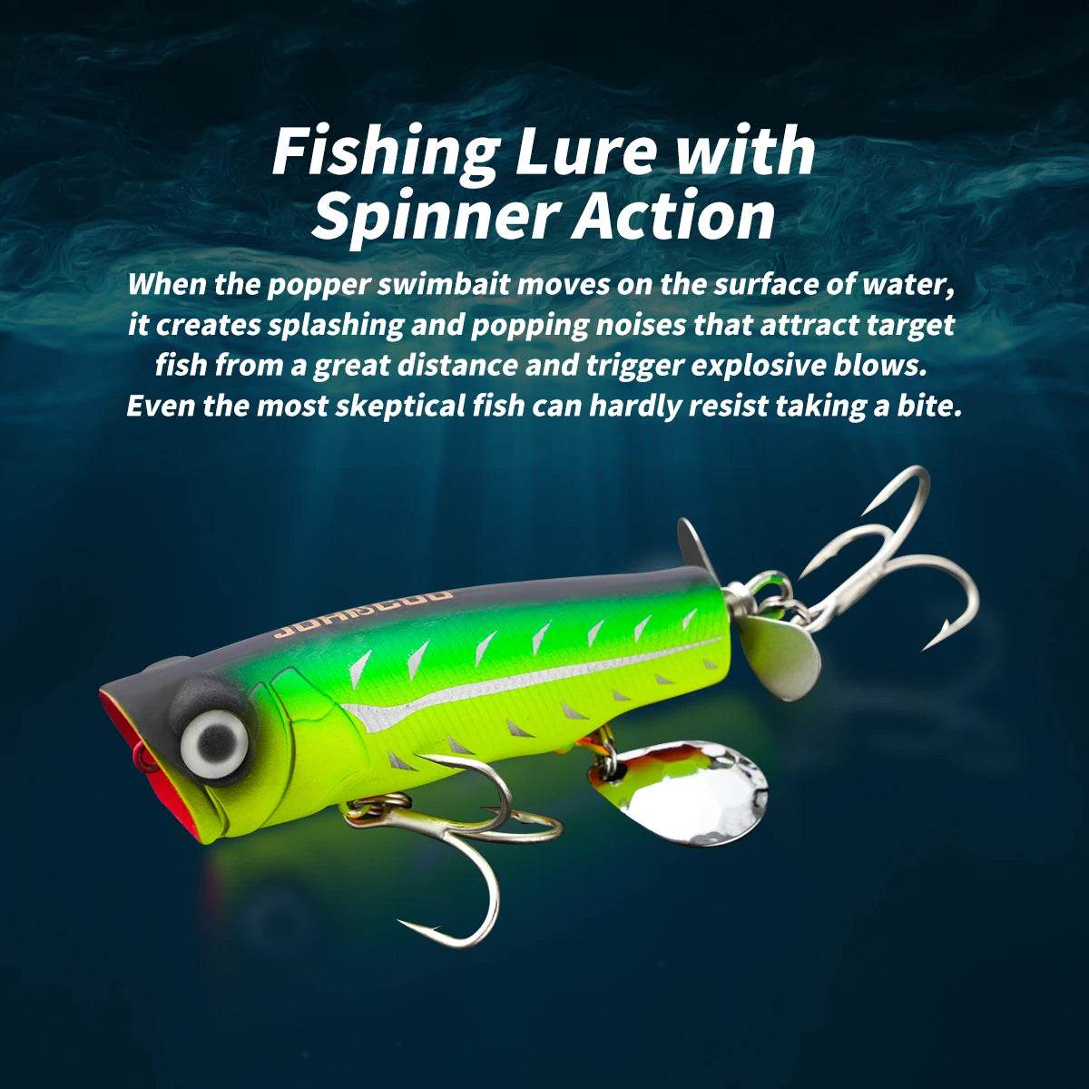 Johncoo 8cm 14g Popper – Floating Topwater Lure - Fish & Cheaps | Fishing & Outdoor Gear