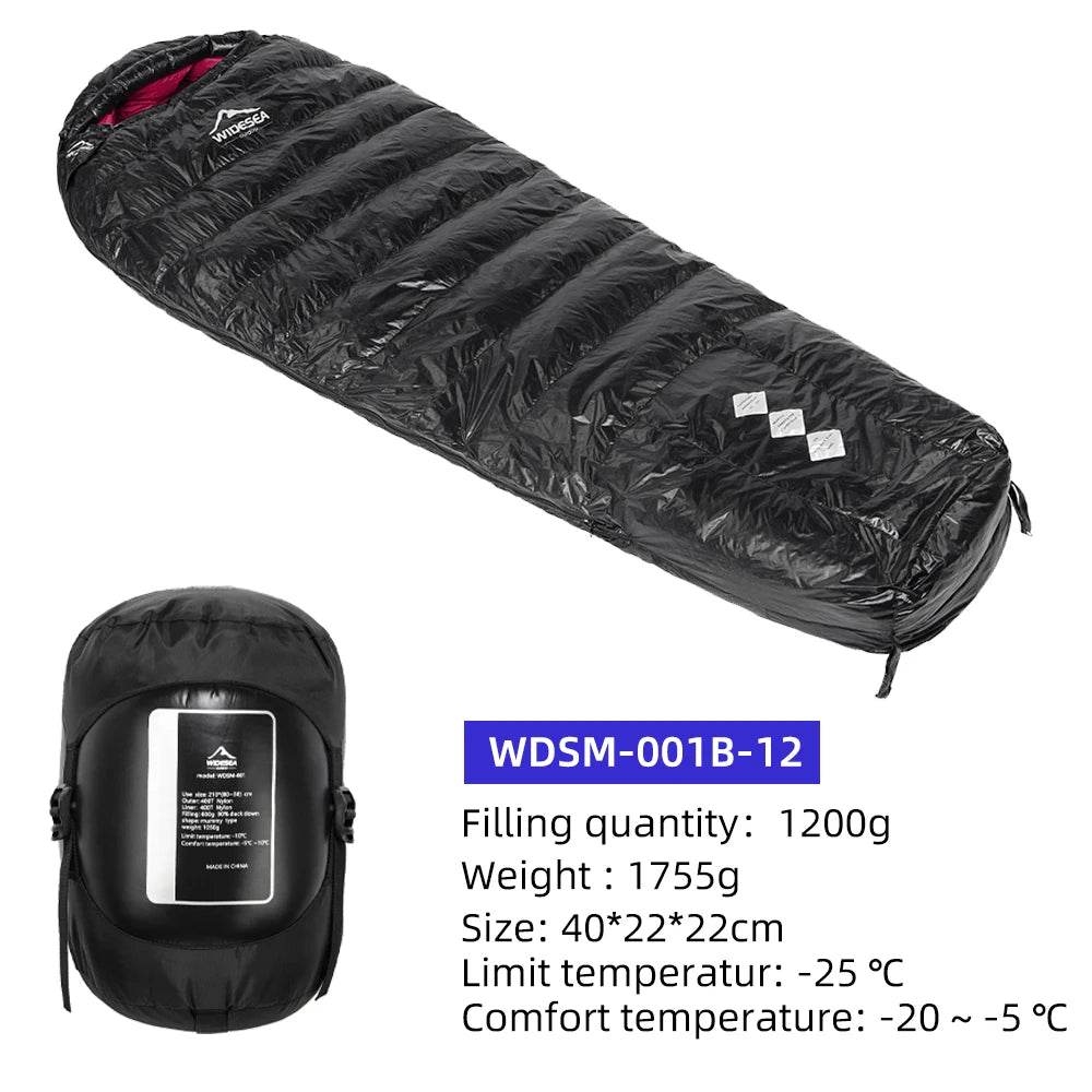 Widesea Ultralight Duck Down Winter Sleeping Bag - Fish & Cheaps | Fishing & Outdoor Gear
