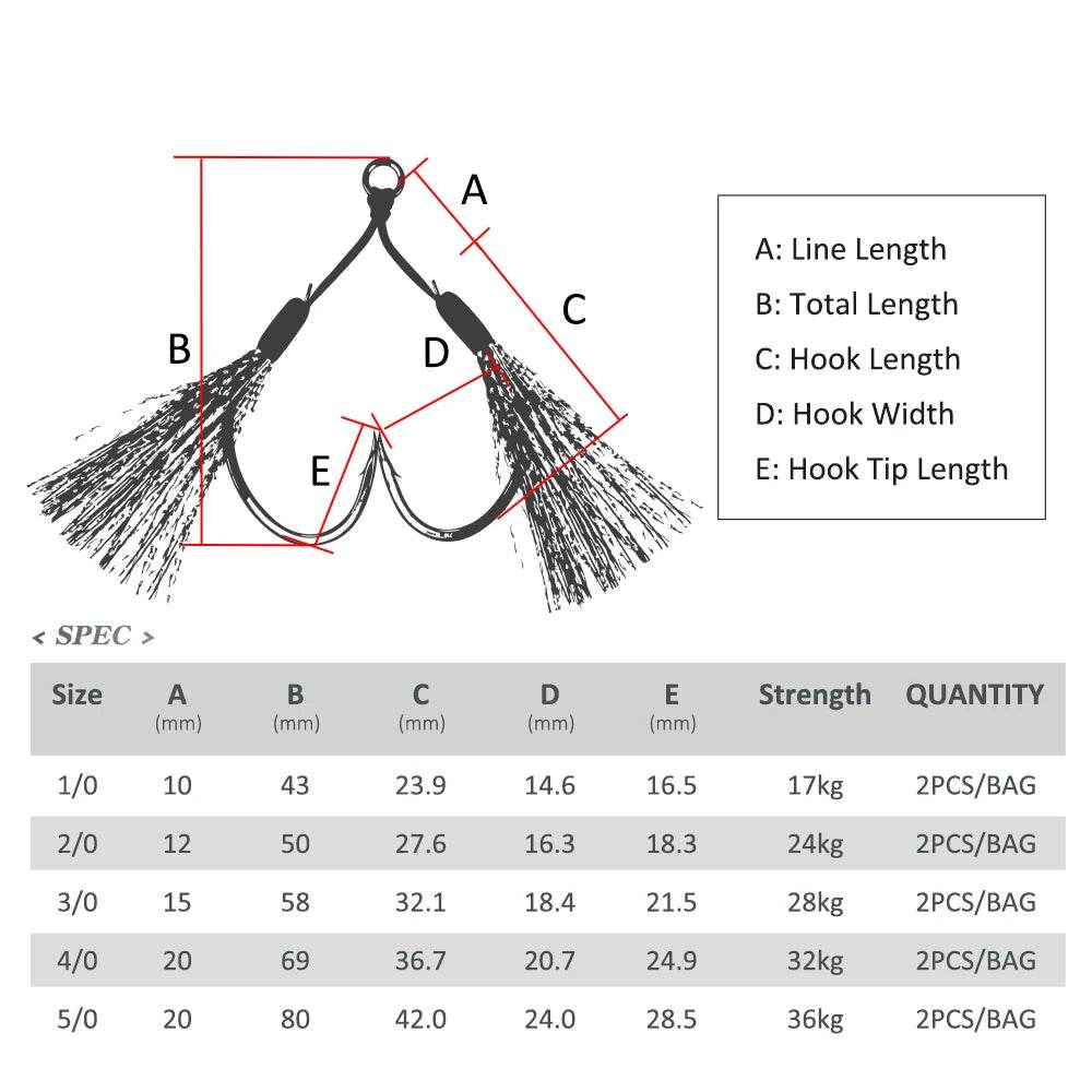Noeby Slow Pitch Jigging Assist Rig Hooks - Fish & Cheaps | Fishing & Outdoor Gear