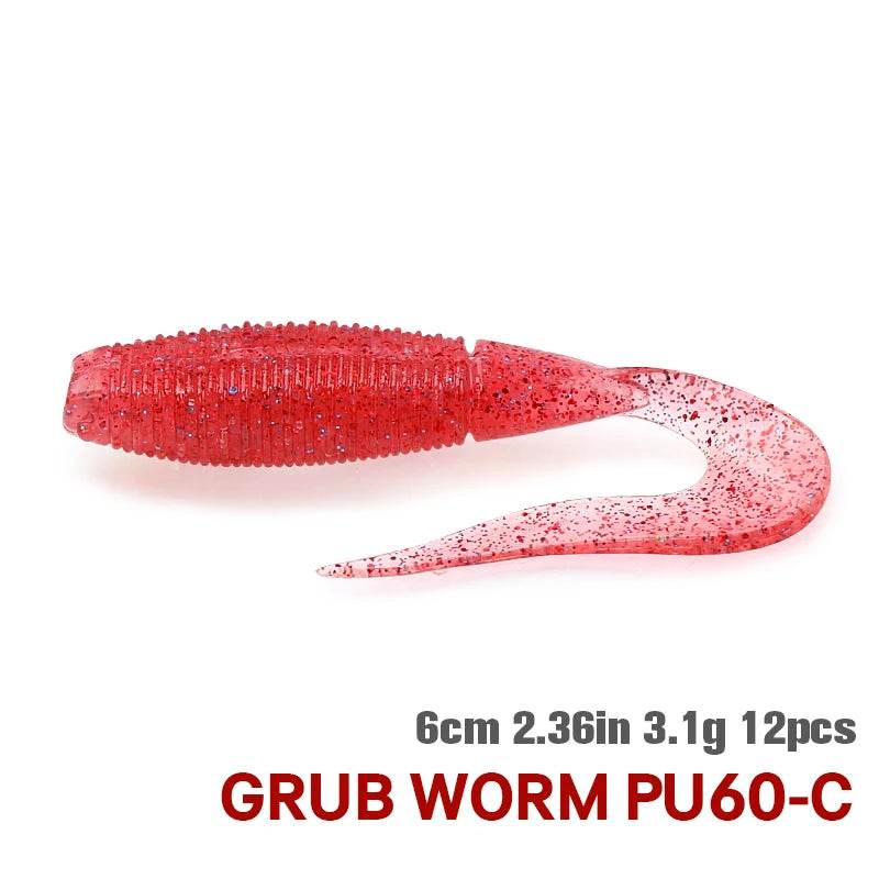 TSURINOYA PULSE Grub Soft Lure 6cm - Fish & Cheaps | Fishing & Outdoor Gear