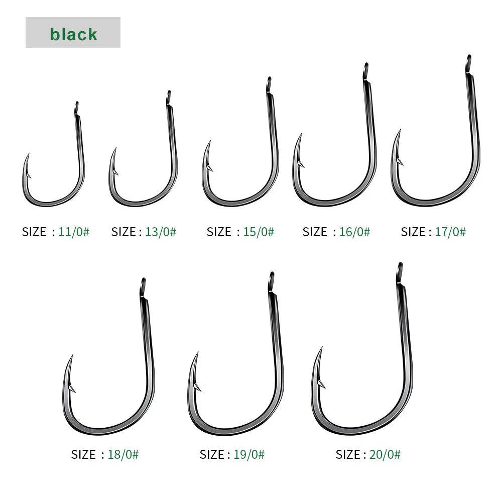 PROBEROS 30pcs Size 11–20 Eyed Carp Hooks - Fish & Cheaps | Fishing & Outdoor Gear