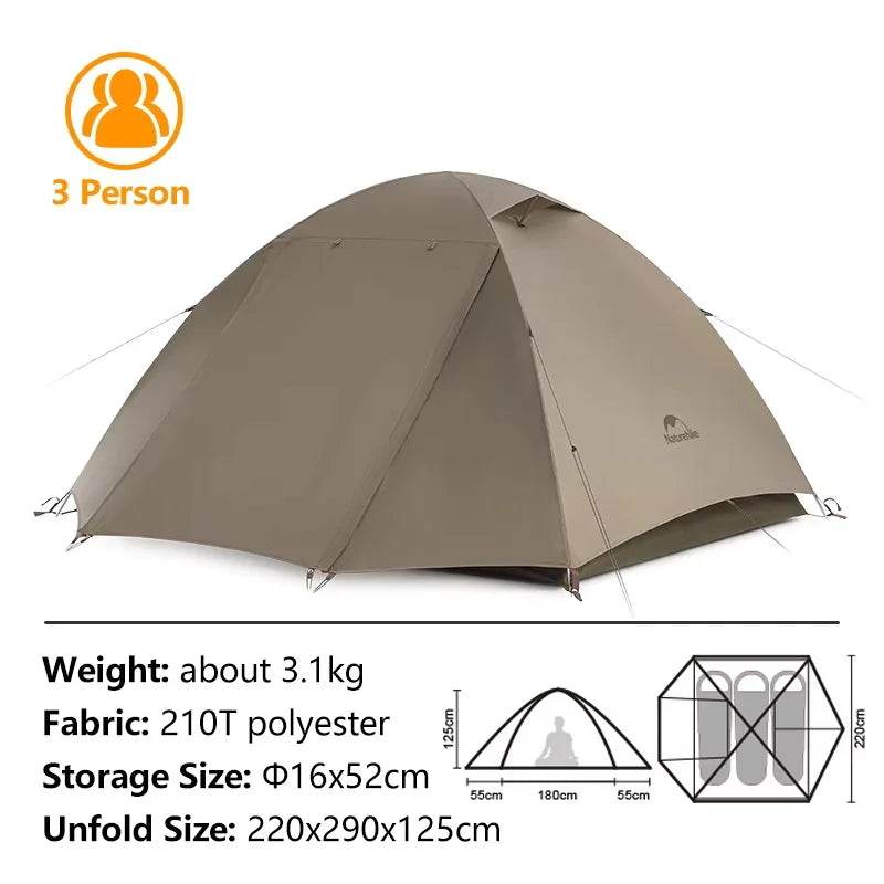Naturehike Cloud River — 2–3 Person Ultralight Waterproof Camping Tent - Fish & Cheaps | Fishing & Outdoor Gear