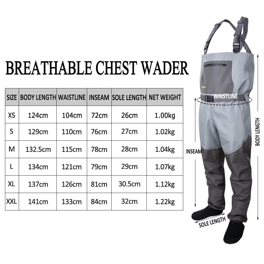 Goture 100% Waterproof Lightweight Fishing Chest Wader - Fish & Cheaps | Fishing & Outdoor Gear