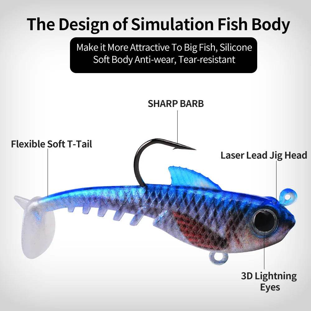 PROBEROS T Tail Soft Lure – Versatile Freshwater Performer - Fish & Cheaps | Fishing & Outdoor Gear