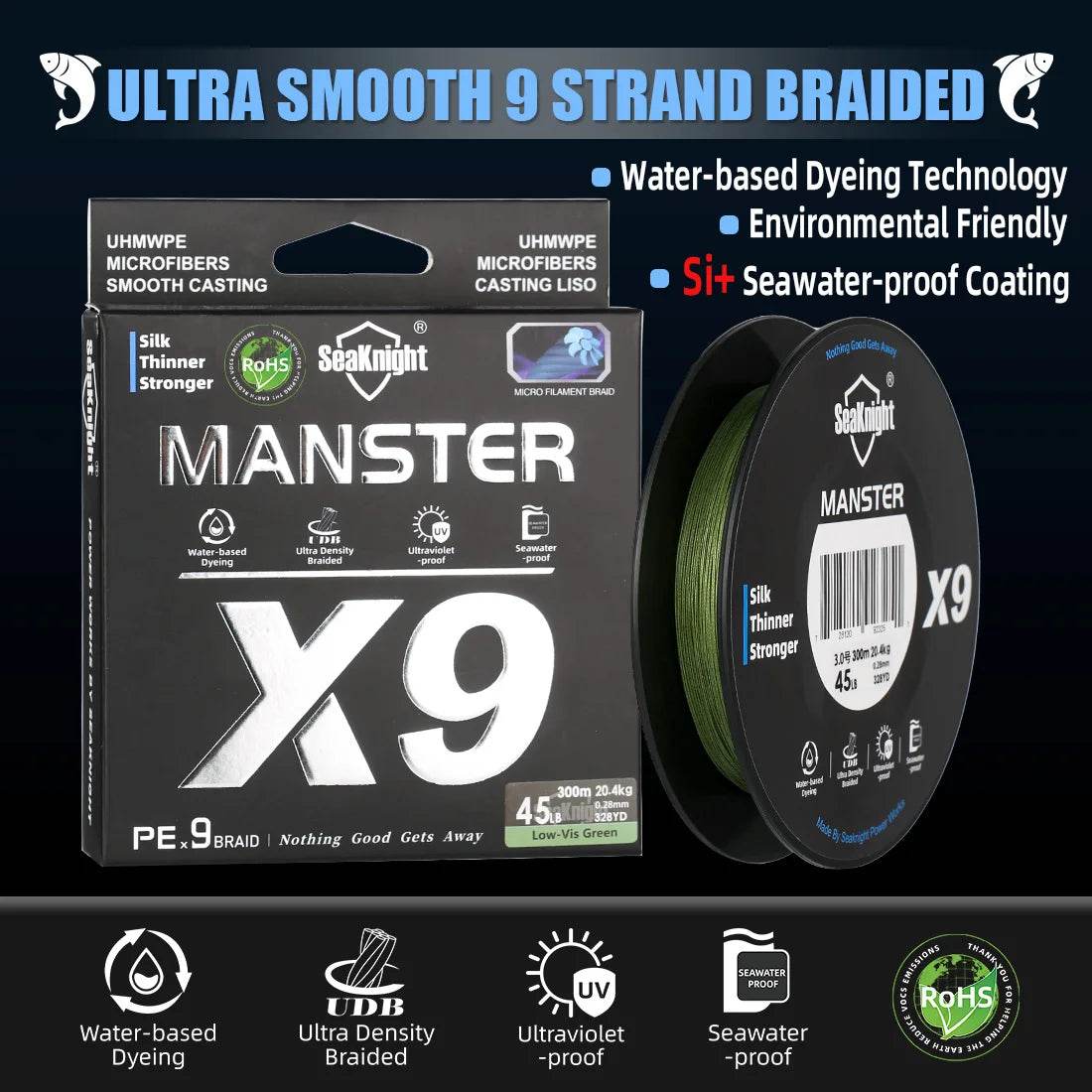 SeaKnight X9 PE 9-Strand Braided Line - Fish & Cheaps | Fishing & Outdoor Gear