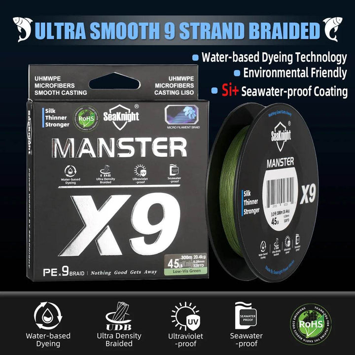 SeaKnight X9 PE 9-Strand Braided Line - Fish & Cheaps | Fishing & Outdoor Gear