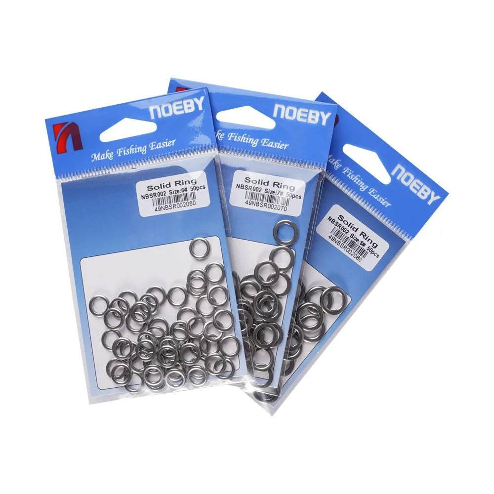 Noeby Heavy Duty Stainless Solid Ring (50 Pack) - Fish & Cheaps | Fishing & Outdoor Gear