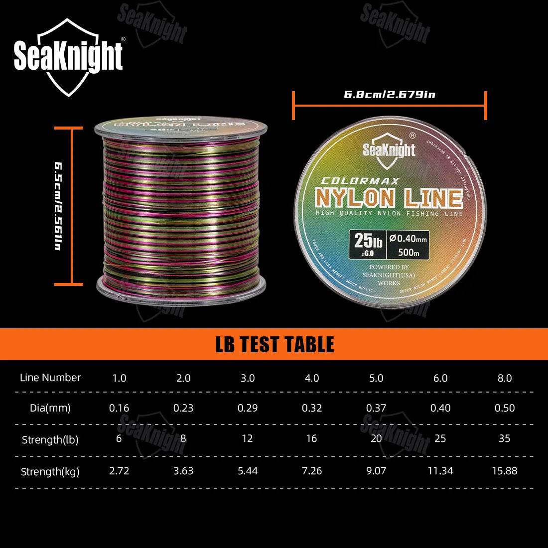 SeaKnight Colormax 500M Nylon Fishing Line - Fish & Cheaps | Fishing & Outdoor Gear