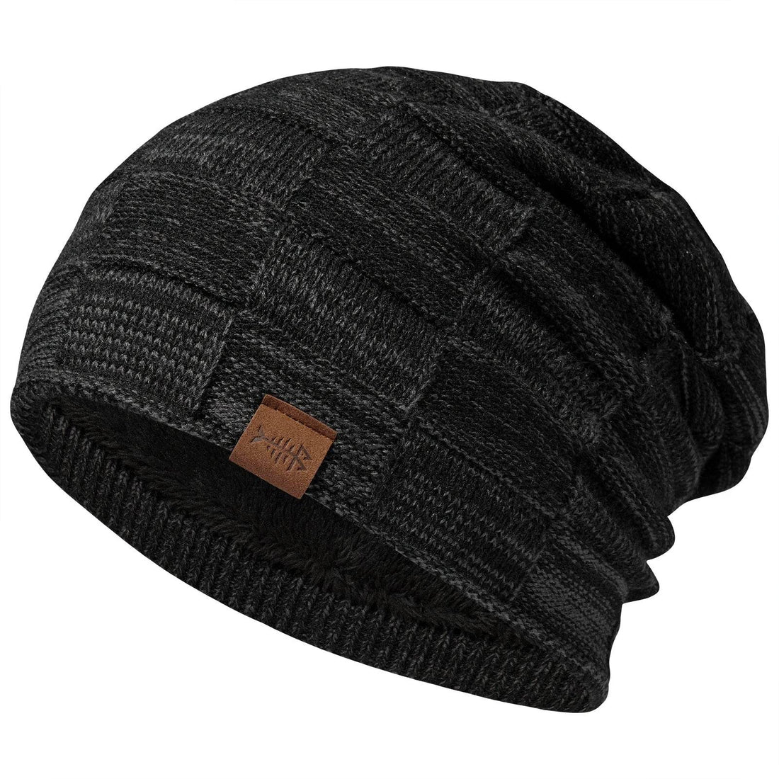 BASSDASH Winter Fleece Slouch Beanie - Fish & Cheaps | Fishing & Outdoor Gear