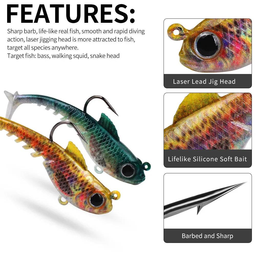 PROBEROS T Tail Soft Lure – Versatile Freshwater Performer - Fish & Cheaps | Fishing & Outdoor Gear