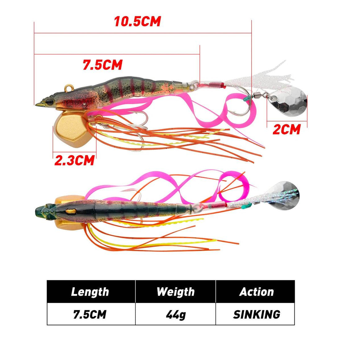 JOHNCOO VIB Prawn Spinner Lure - Fish & Cheaps | Fishing & Outdoor Gear