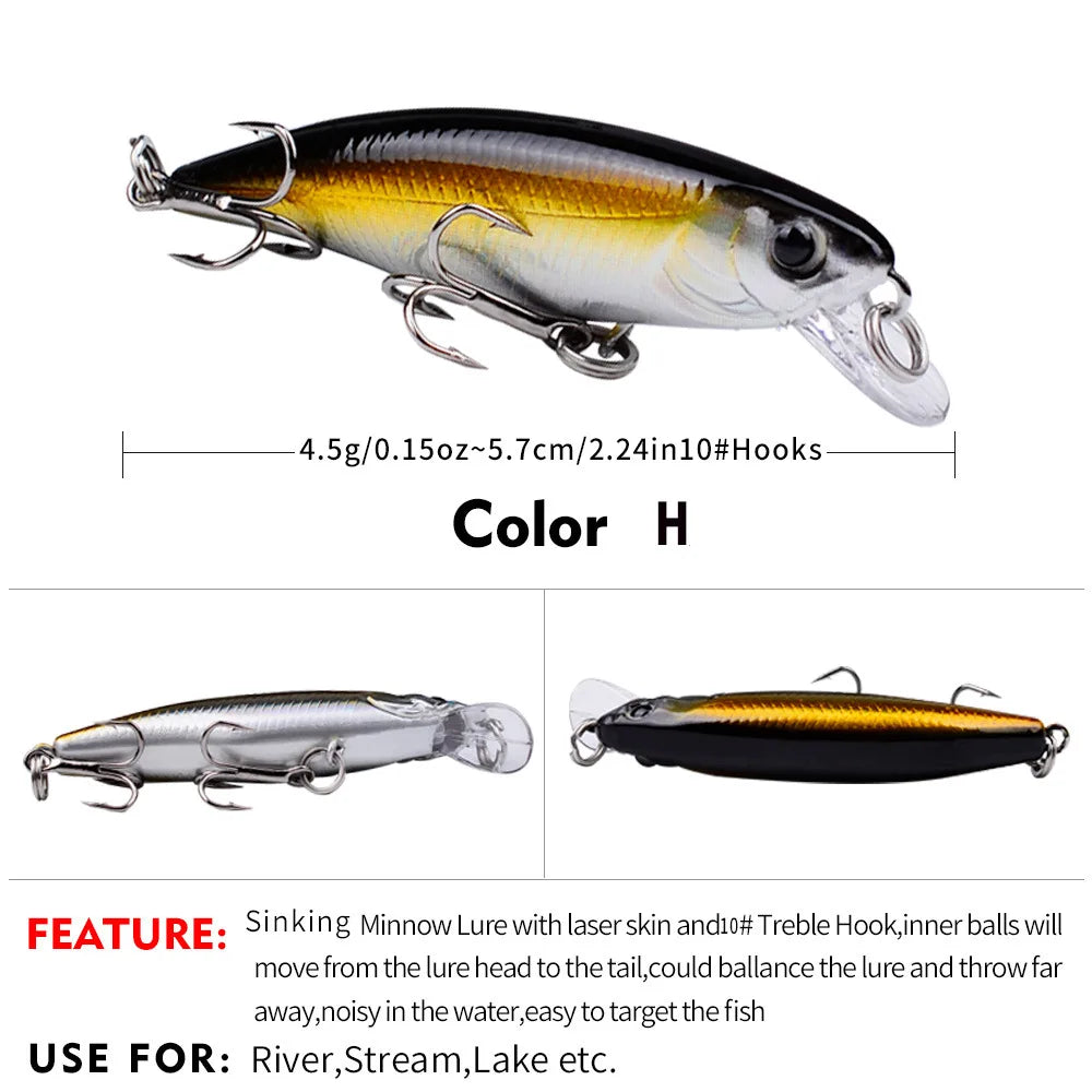 Mini Sinking Minnow Wobblers