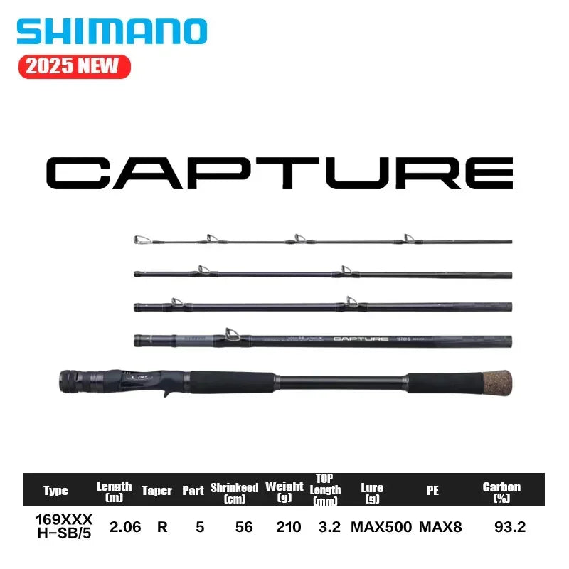 Shimano Capture Travel Baitcasting Rod 4-5 Pieces - Fish & Cheaps | Fishing & Outdoor Gear
