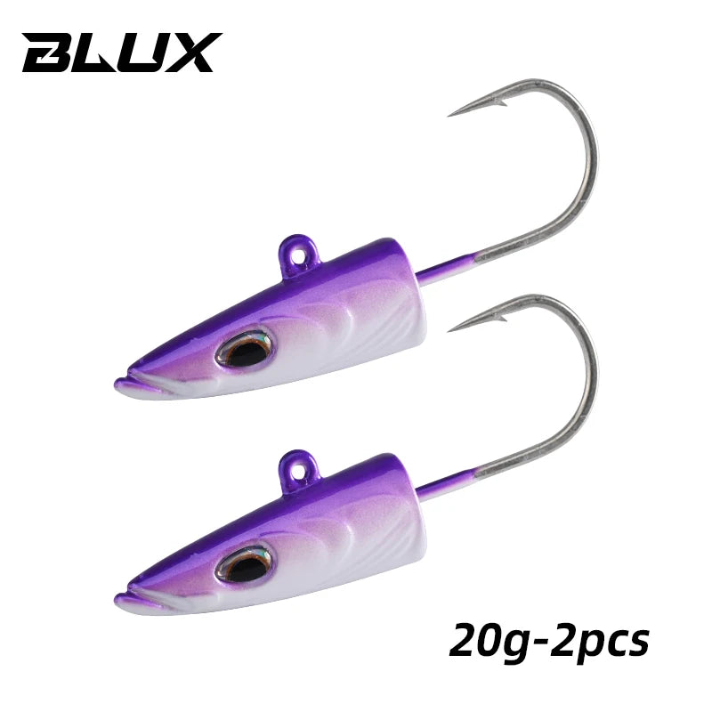 BLUX Happy Sandeel 13cm 27g Soft Live Eel Fishing Lure Paddle Tail Jig Head Hook Vinyls Vibration Artificial Bait Saltwater Gear