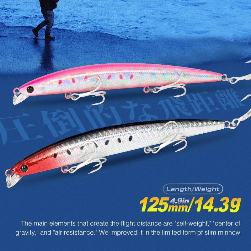 TSURINOYA 125F Ultra Long Casting Slim Minnow - Fish & Cheaps | Fishing & Outdoor Gear