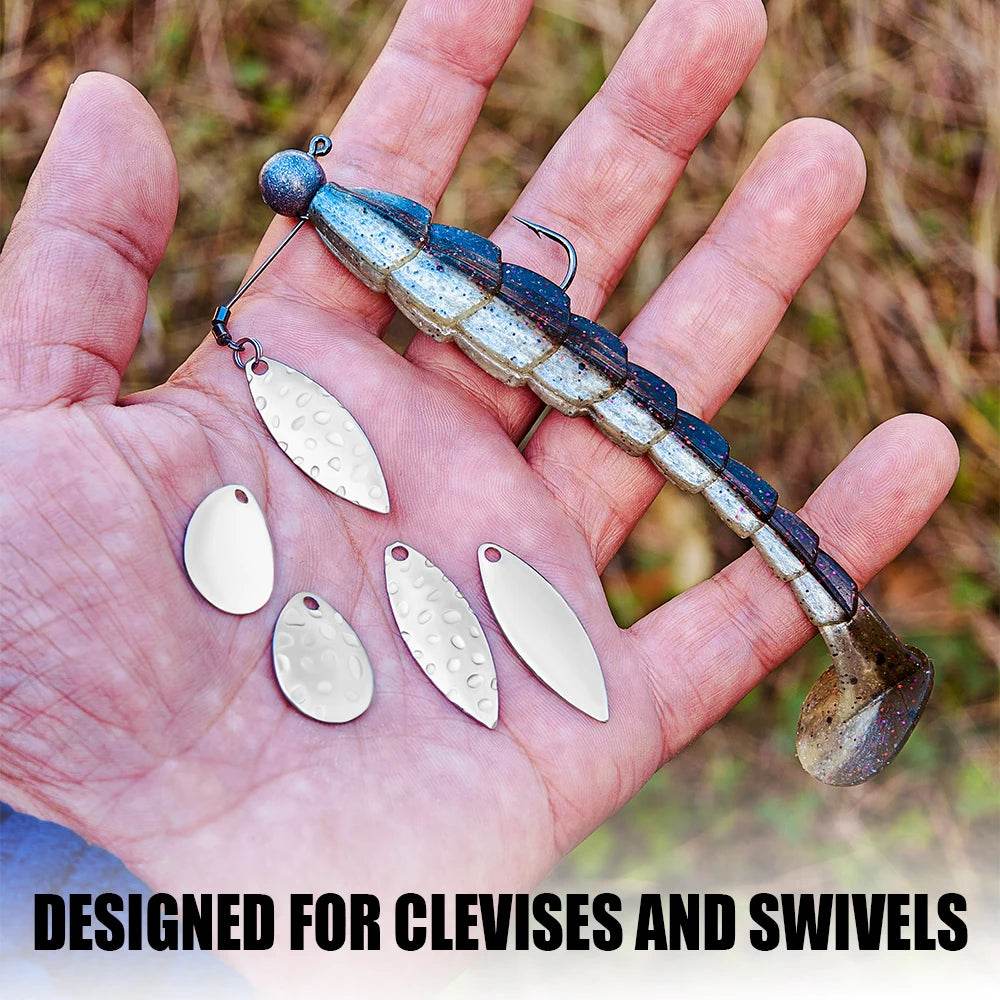 Spinpoler Silver Brass Spinner Blades (20pcs) - Fish & Cheaps | Fishing & Outdoor Gear