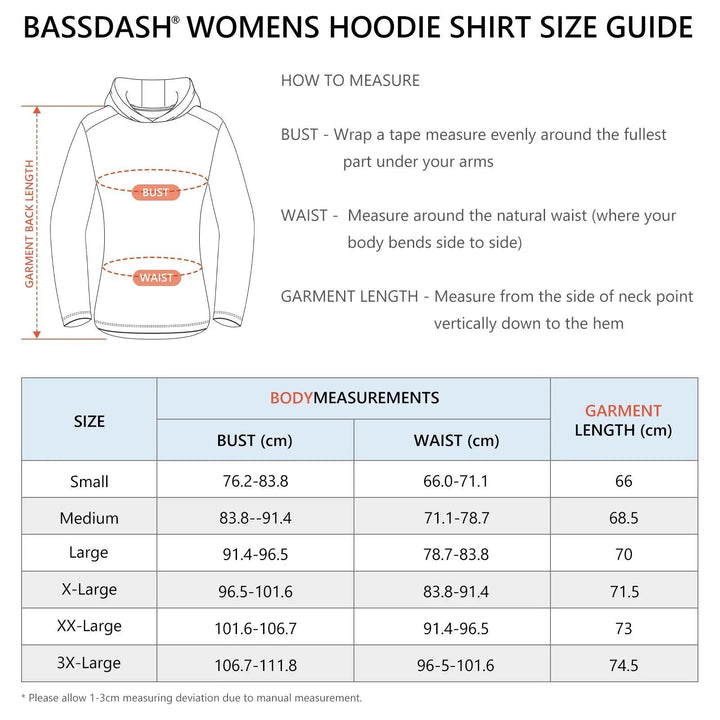 BASSDASH Women’s UPF 50+ Fishing Hoodie Shirt - Fish & Cheaps | Fishing & Outdoor Gear