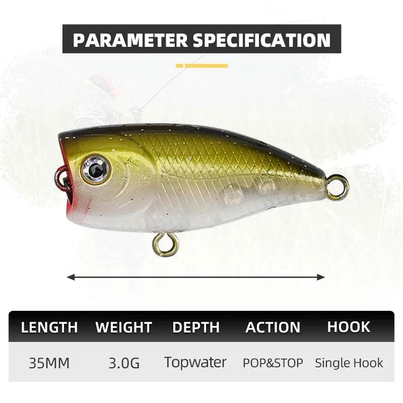 BLUX POKO 35mm Topwater Popper - Fish & Cheaps | Fishing & Outdoor Gear