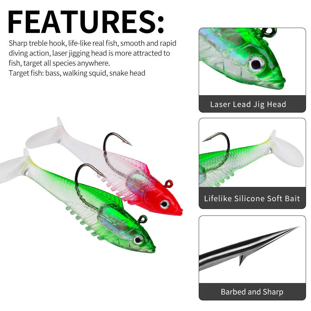 PROBEROS T Tail Soft Lure – Premium Jig Hook - Fish & Cheaps | Fishing & Outdoor Gear