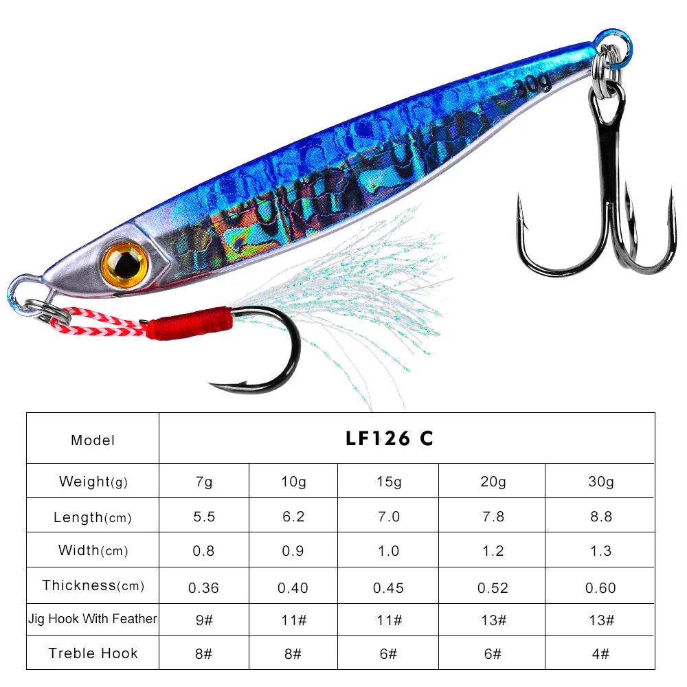 PROBEROS Japen Metal Cast Jig Spoon – Luminous Jigging Lure - Fish & Cheaps | Fishing & Outdoor Gear