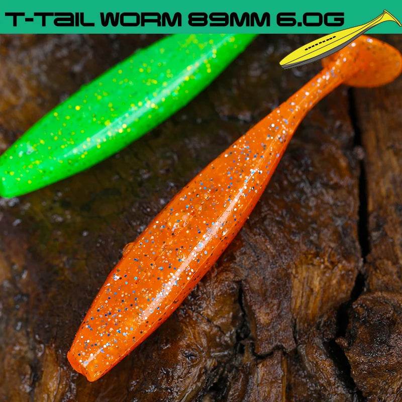TSURINOYA DANCER T Tail Worm 89mm Soft Lure - Fish & Cheaps | Fishing & Outdoor Gear