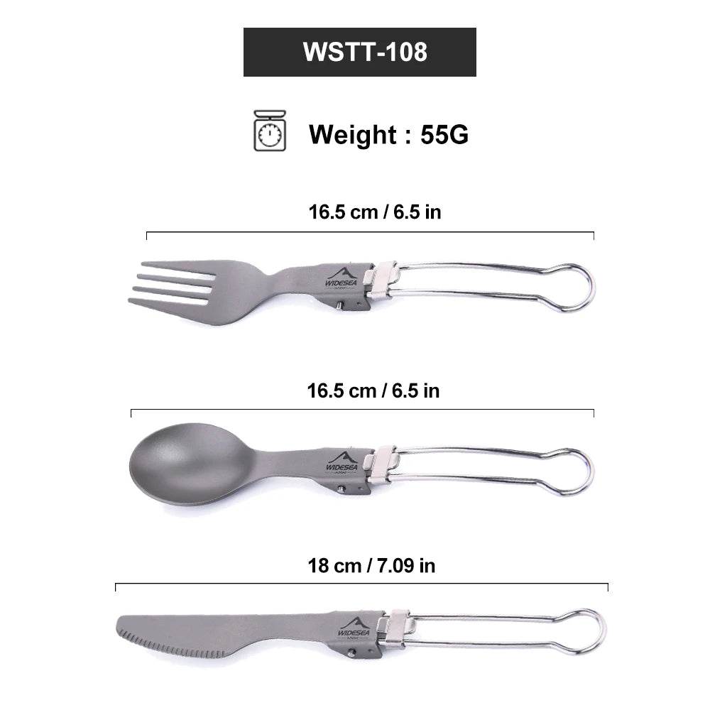 Widesea Ultralight Titanium Cutlery Set - Fish & Cheaps | Fishing & Outdoor Gear