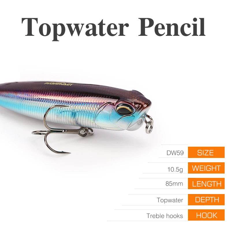 TSURINOYA DW59 Floating Pencil – Topwater Precision - Fish & Cheaps | Fishing & Outdoor Gear